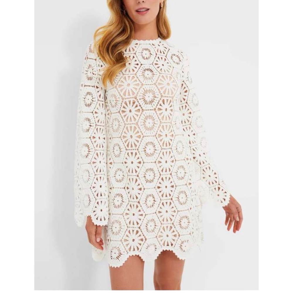 SEA New York Crochet Lakshmi Swim Cover Dress - Picture 2 of 8
